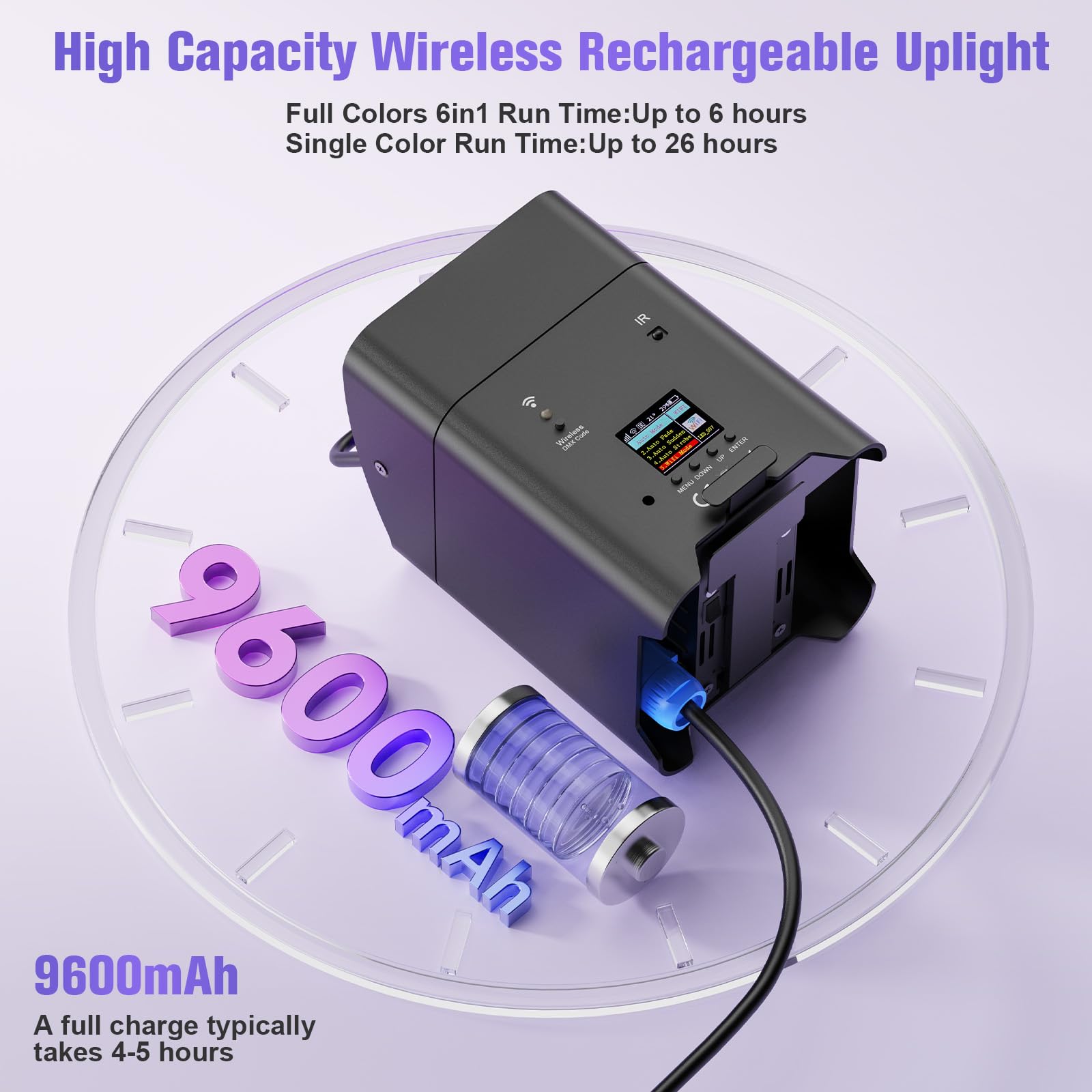 Amazon.com: ZEMOJ Rechargeable Battery Powered Stage Uplights
